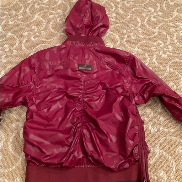ADIDAS BY STELLA MCCARTNEY
BURGUNY LOGO NYLON ZIP UP HOODIE SIZE XS - Picture 3 of 4